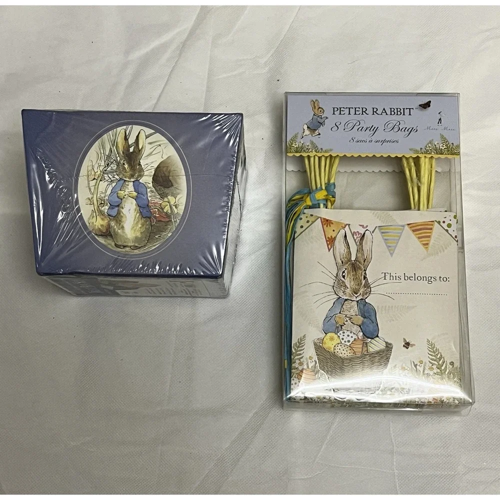 Peter Rabbit Beatrix Potter Baby Shower Party Bags Treat Boxes Nursery Decor